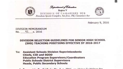 rqa deped camsur|HIRING GUIDELINES FOR SENIOR HIGH SCHOOL (SHS) .